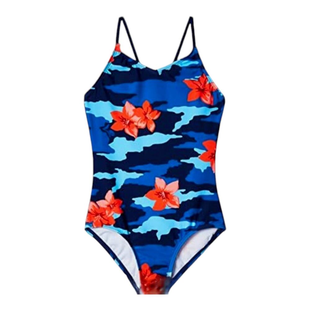 Kanu Girl's Surf Sundance Floral Beach Sport 1-Piece Swim/Bathingsuit size 10